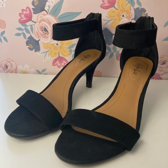 black Style & CO heeled sandals womens size 7 - Picture 1 of 8